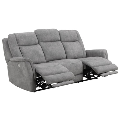 Linus - Zero Gravity Power Reclining Sofa - Hudson Gray