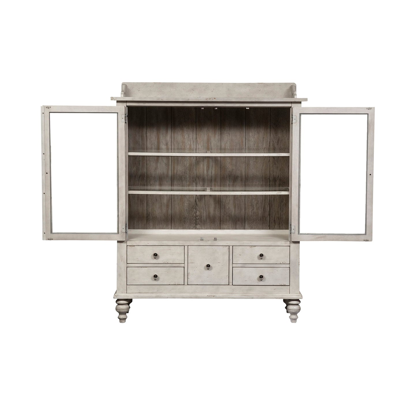 Whitney - Display Cabinet - Antique Linen / Weathered Gray
