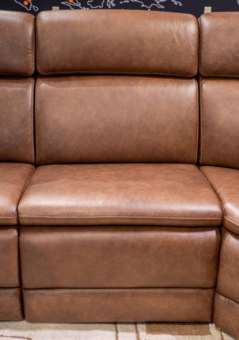Mod Media - Power Armless Recliner With Adjustable Headrest - Saddle