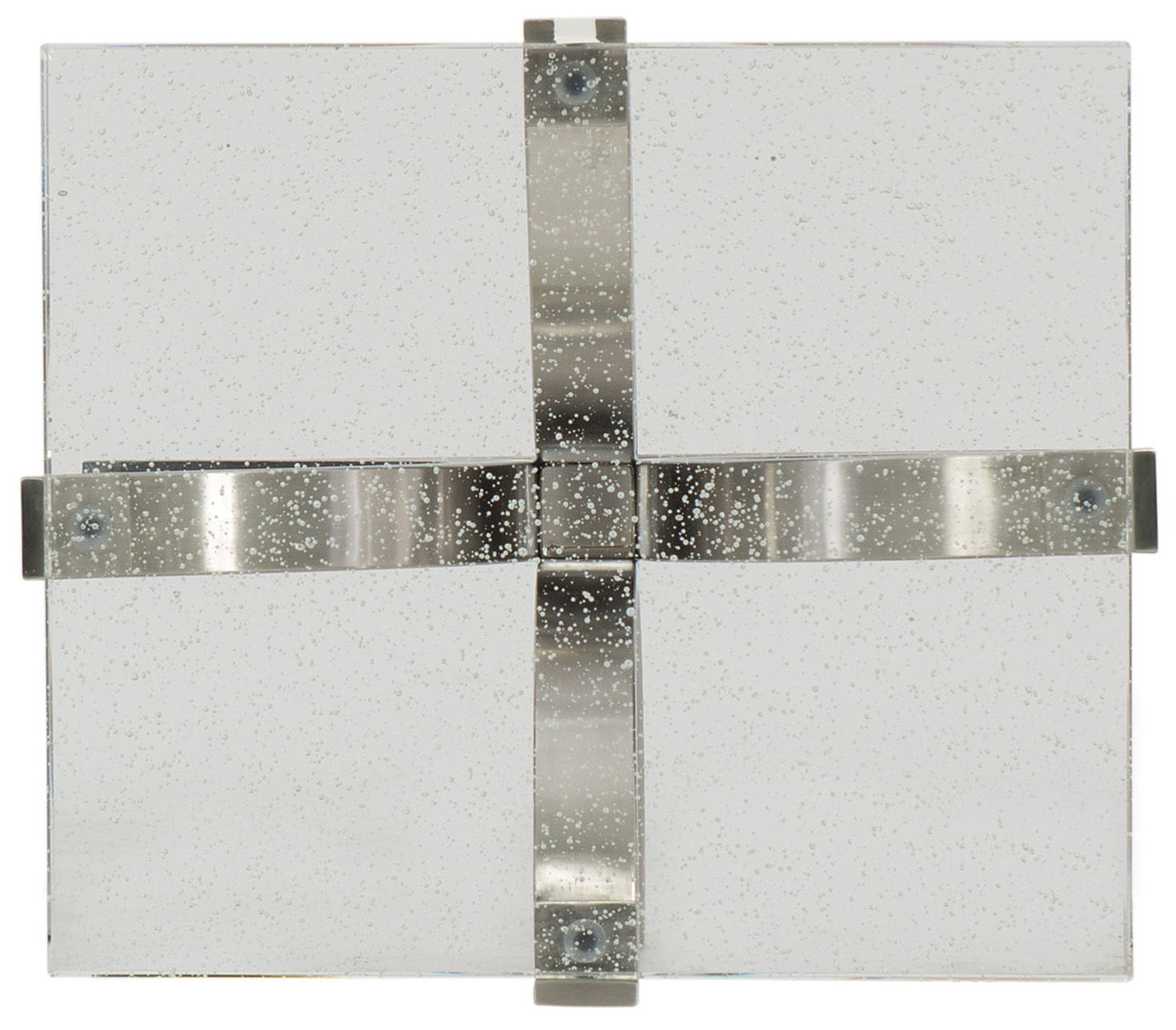 Home Accent - Bubble Glass Accent Table - Pearl Silver