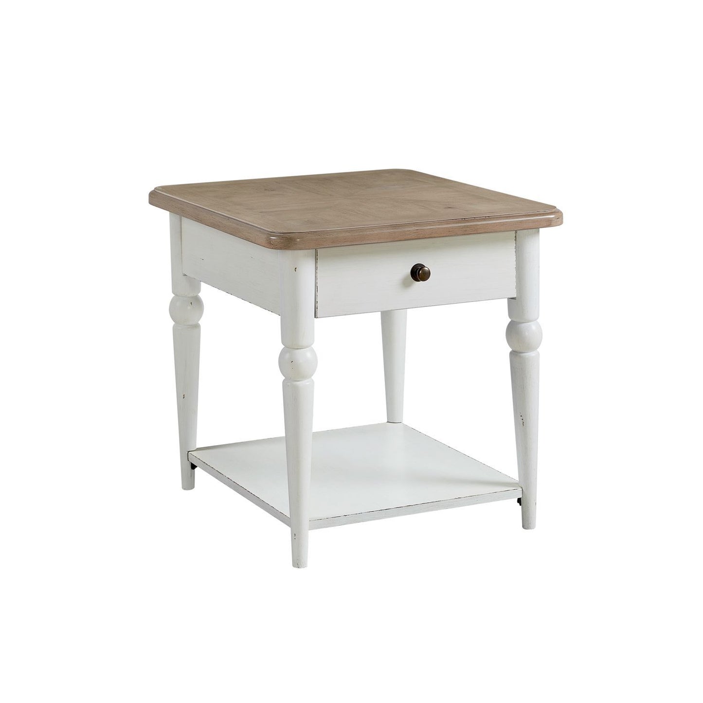 Turnberry Park - Rectangular End Table - Washed White