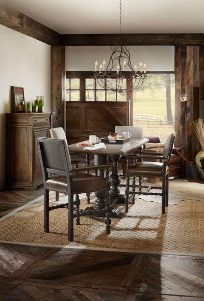 Hill Country - Balcones 60" Friendship Table With 2-12" Leaves - Dark Brown