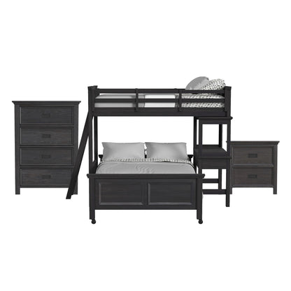 Hampton Kids - Loft With Ladder And Desk With Speaker Bedroom Set
