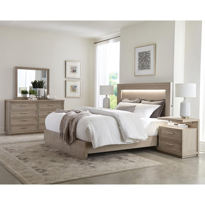 Cascade - Panel Bed With LED Light Strip