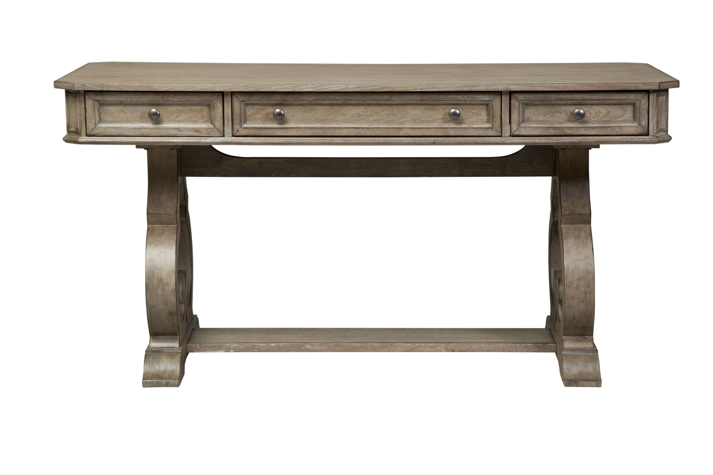 Simply Elegant - 3 Piece Home Office Set (Desk & Hutch Set) - Heathered Taupe