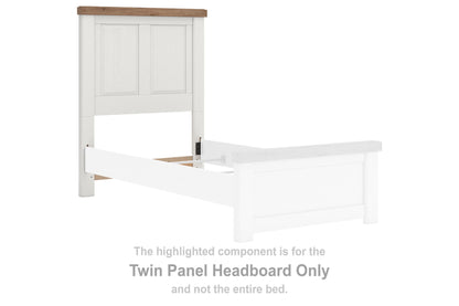 Savonport - Twin Panel Headboard - White / Brown