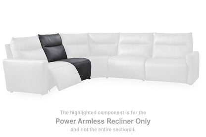 ModZ - Power Armless Recliner With Adjustable Headrest - Blue