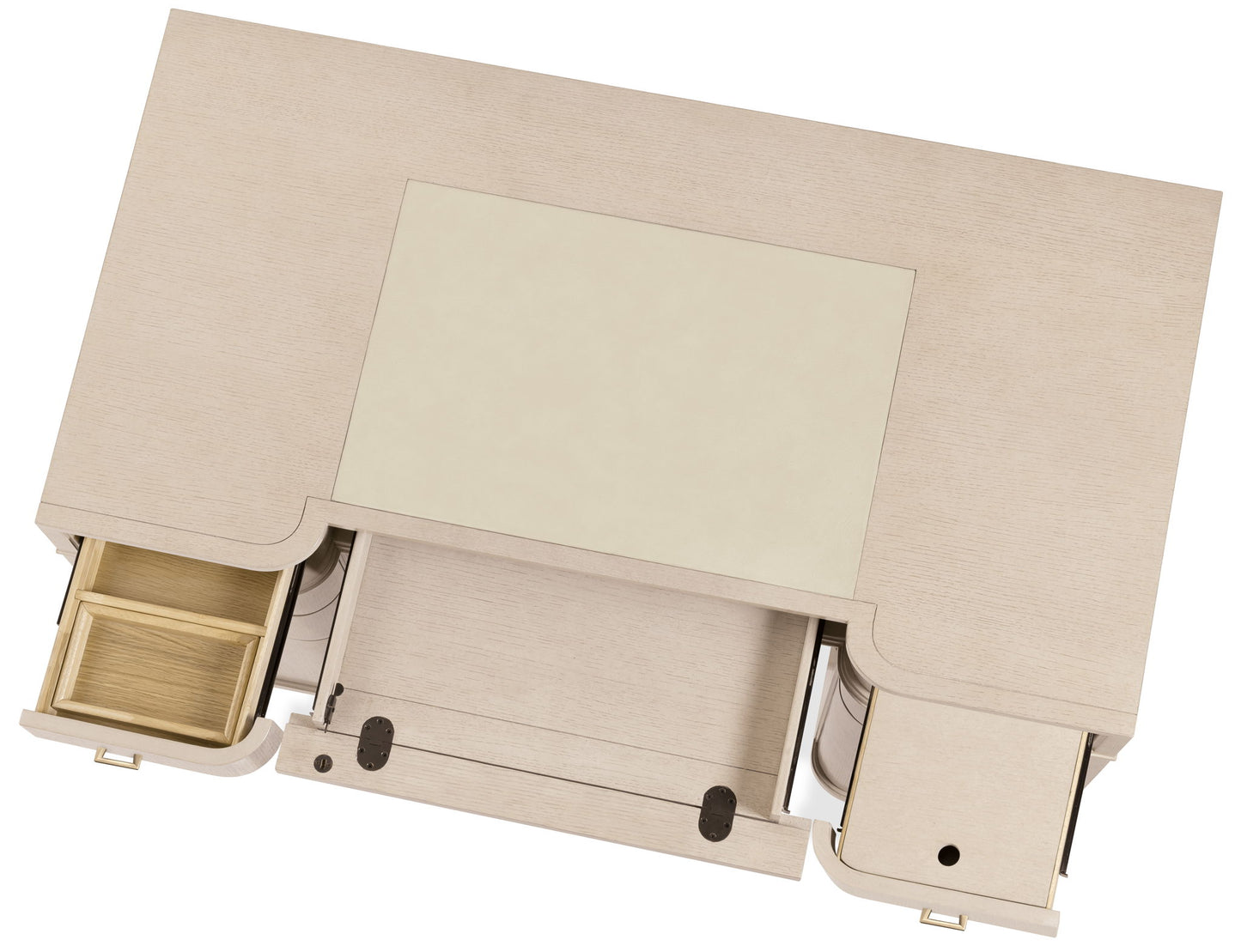 Home Office - Knee-Hole Desk - Polished Limestone