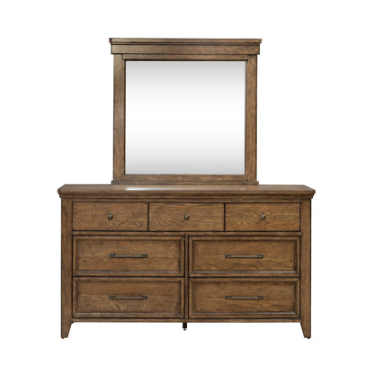 Carolina Park - Dresser & Mirror - Amber Brown