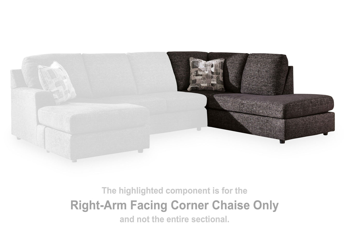 Lentiz - RAF Corner Chaise - Onyx
