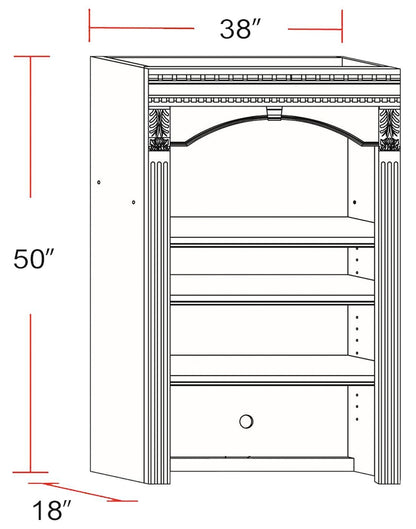Huntington - Library Desk (2 Piece) - Antique Vintage Pecan