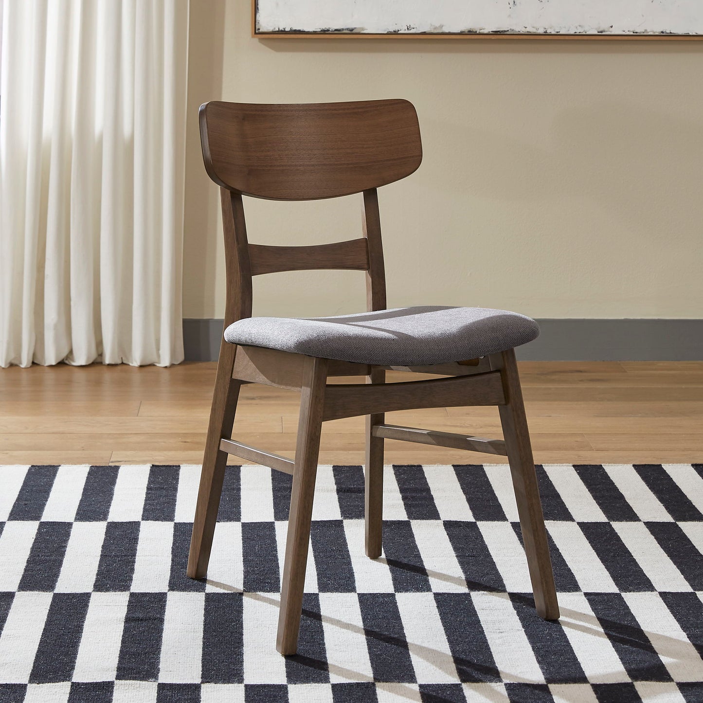 Space Savers - Panel Back Side Chair - Walnut