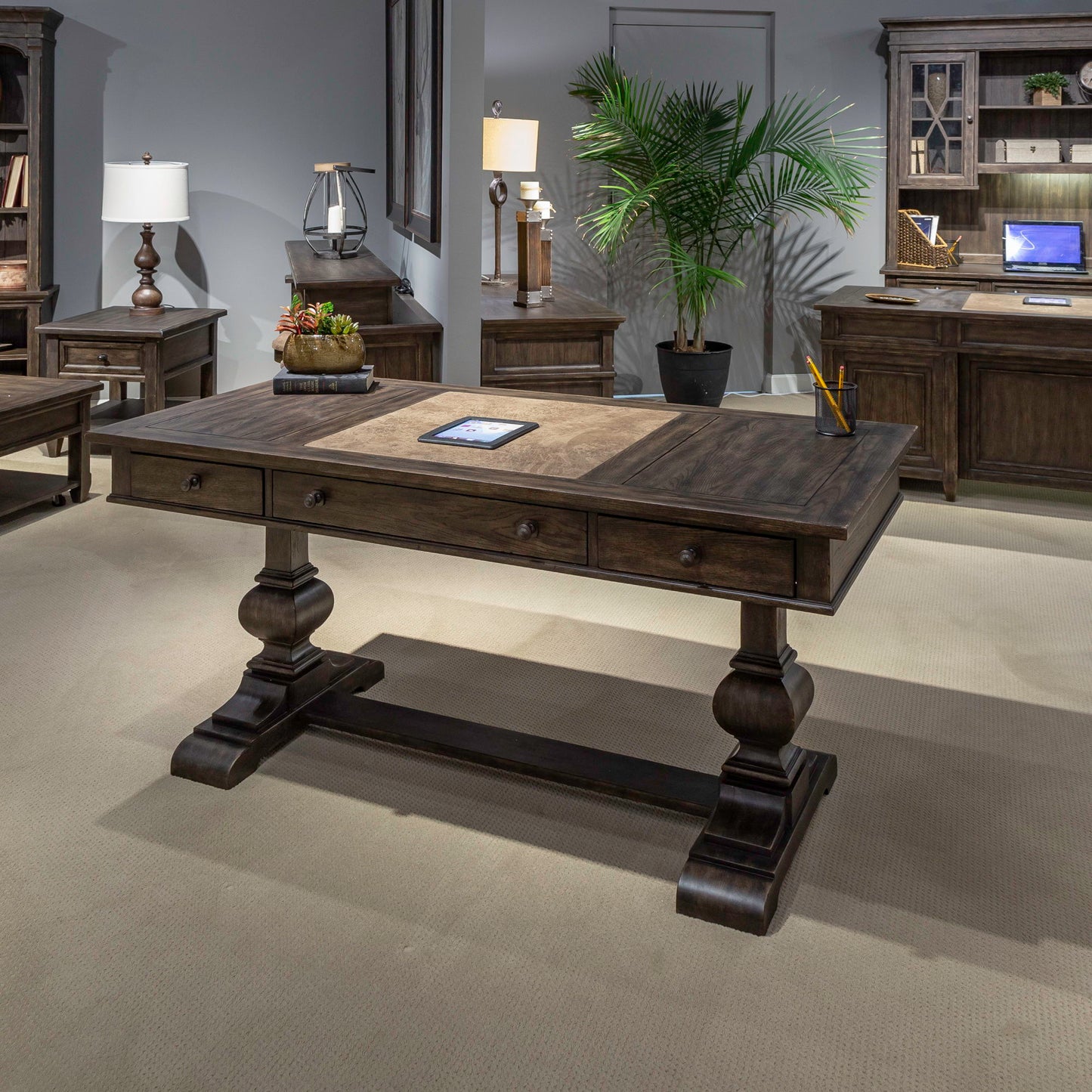 Paradise Valley - Writing Desk - Saddle Brown