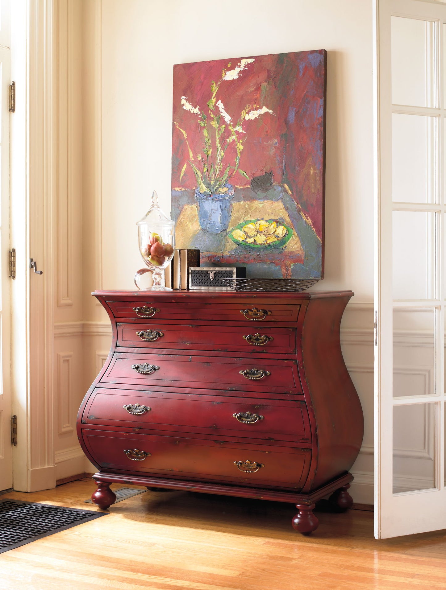 Home Accent - Bombe Chest - Red