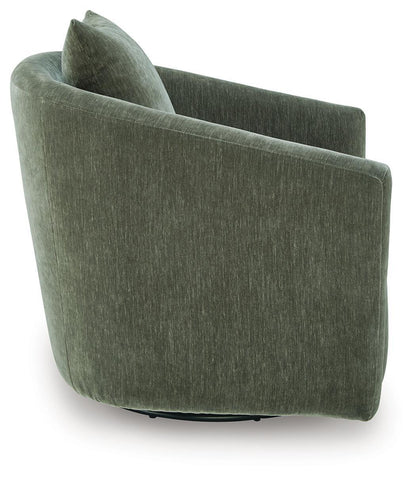 Leastow - Swivel Accent Chair - Loden