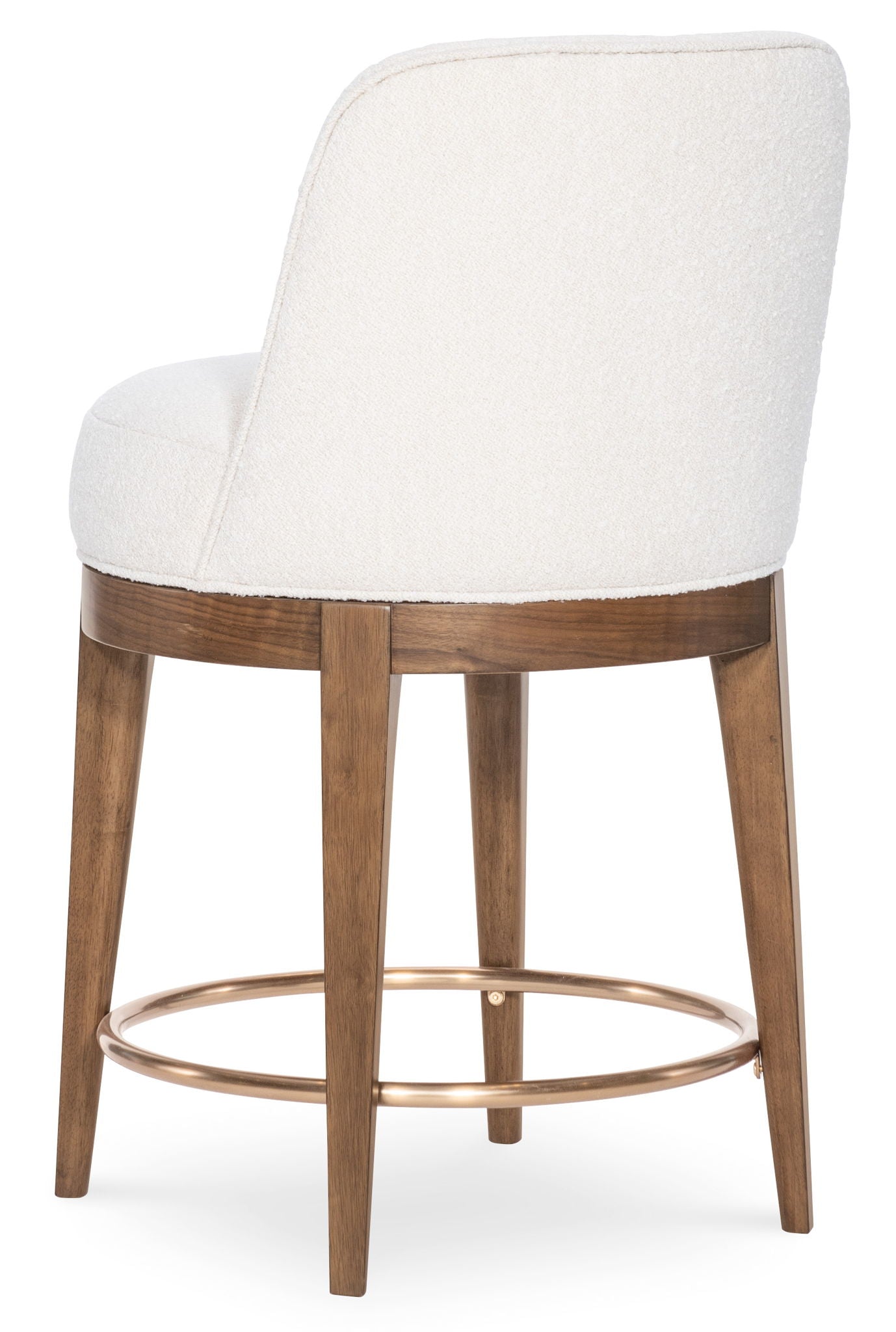 Eleana - Counter Stool - Beige / Dark Brown