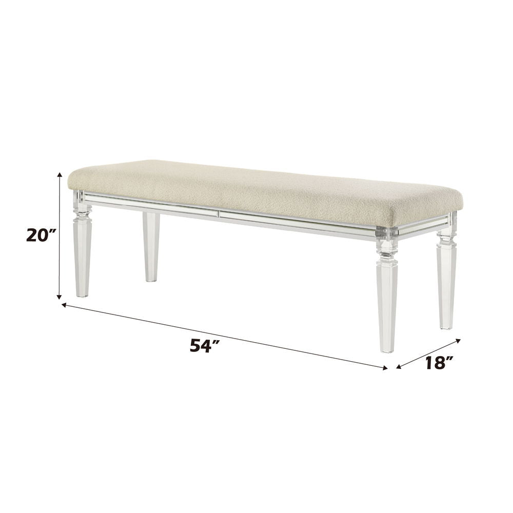 Tarian - Bench - Pearl White