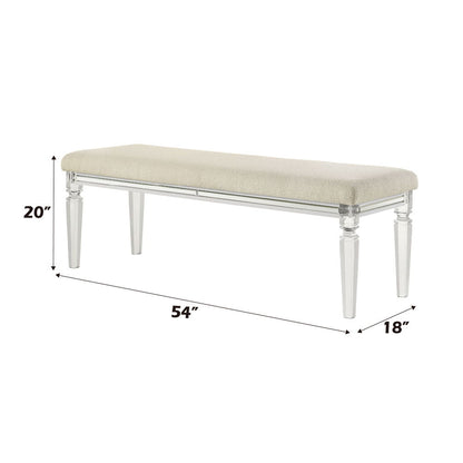 Tarian - Bench - Pearl White