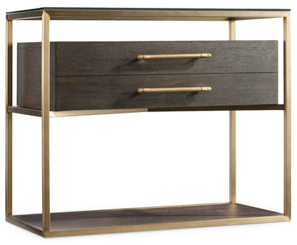 Curata - 1-Drawer Nightstand - Dark Brown