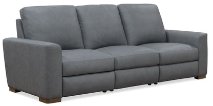 MS - Optimus Three Seat Power Sofa - Dark Gray