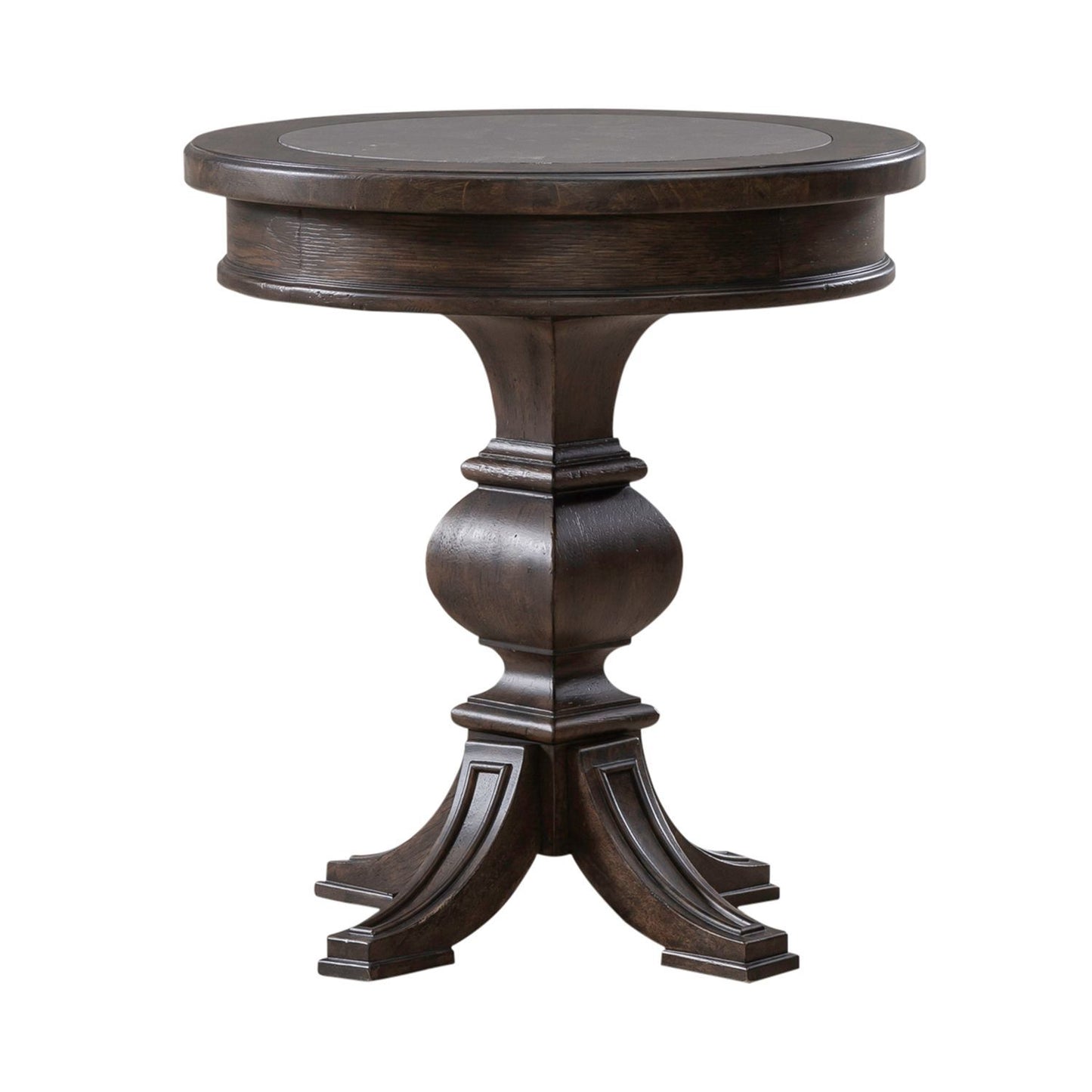 Paradise Valley - Round Chairside Table - Saddle Brown