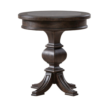 Paradise Valley - Round Chairside Table - Saddle Brown