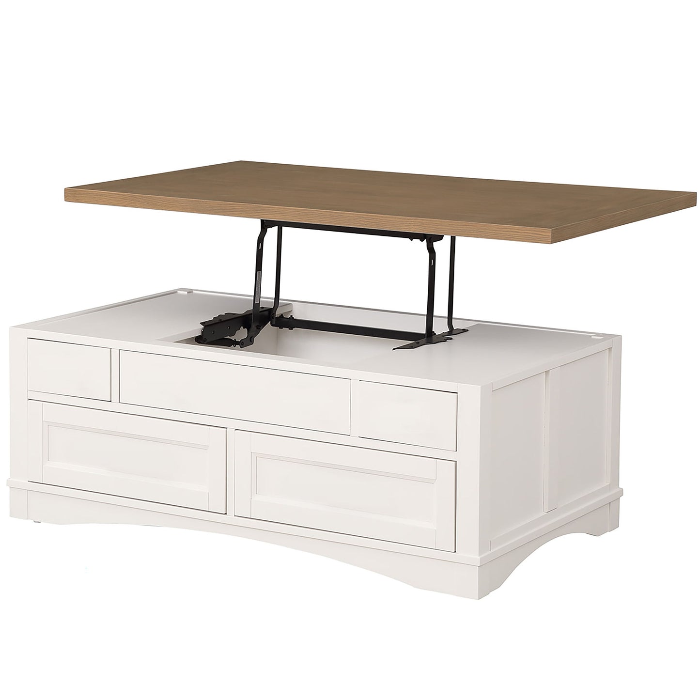 Americana Modern - Cocktail Table With Lift Top - Cotton With Weathered Natural Top