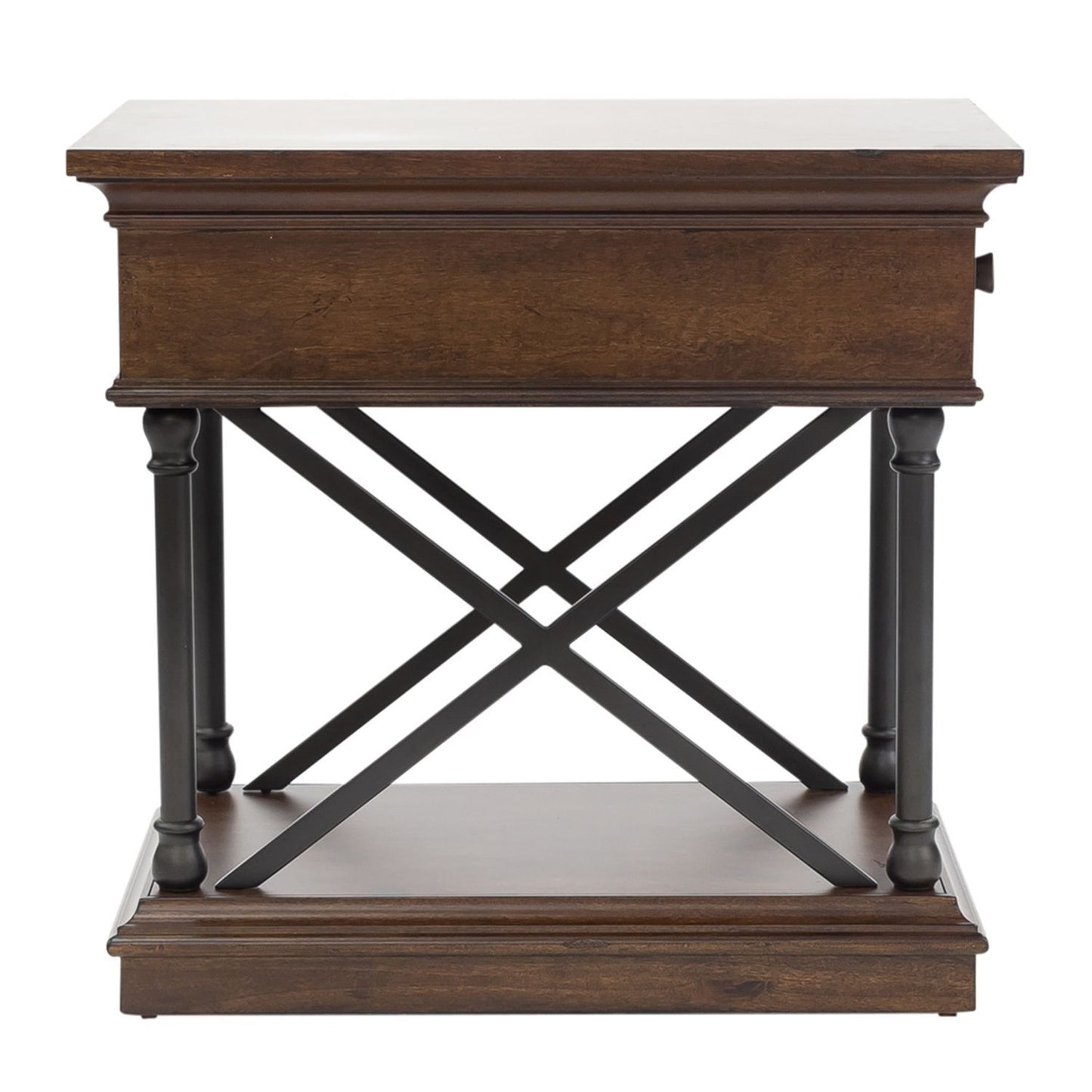 Tribeca - Drawer Chair Side Table - Cordovian Brown