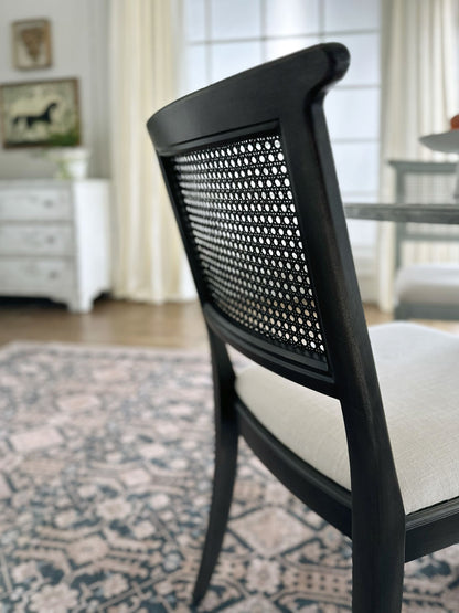 Charleston - Upholstered Seat Side Chair (Set of 2) - Black / Gray