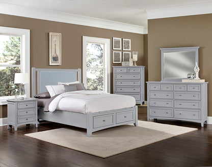 Bonanza - Ocean Blue Linen Upholstered Bed With Storage Footboard