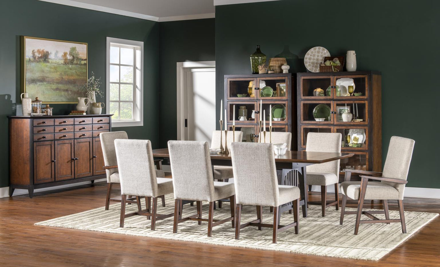 Fenmore - Upholstered Side Chair (Set of 2) - Mocha And Distressed Cherry