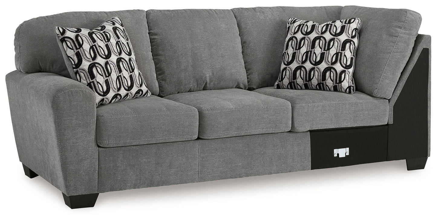 Birkdale Court - Laf Sofa With Corner Wedge - Gray