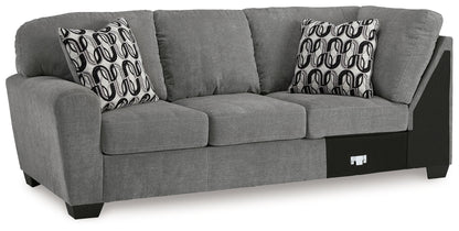 Birkdale Court - Laf Sofa With Corner Wedge - Gray