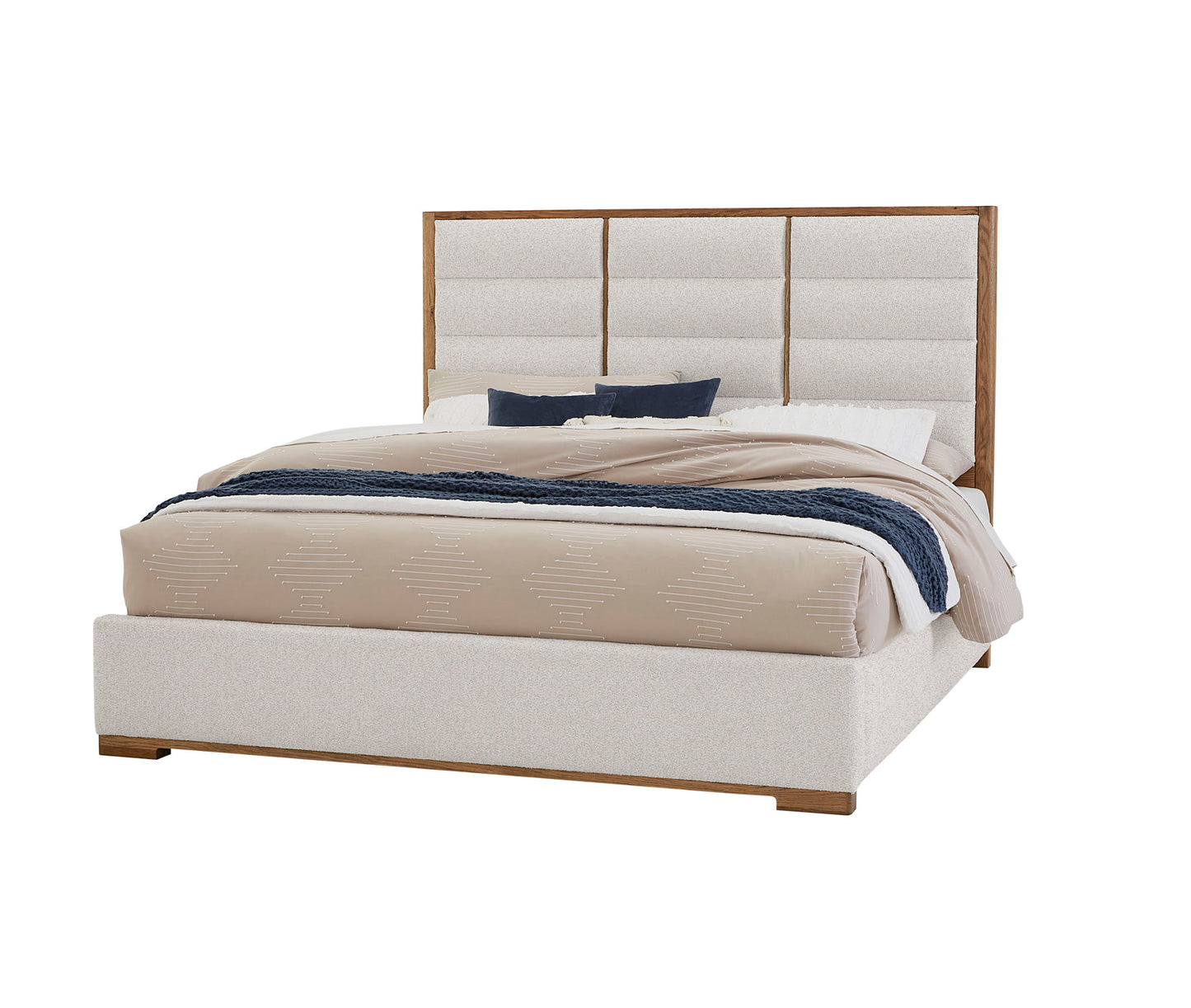 Crafted Oak - Erin's Upholstered Bed (Headboard, Footboard And Rails)