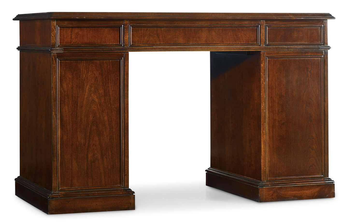 Home Office - Hole Desk Bow Front - Dark Brown