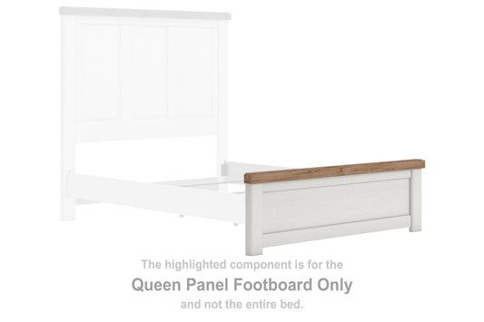 Savonport - Queen Panel Footboard - White / Brown