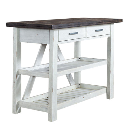 Farmhouse - Server - Two Tone White / Wood Tone