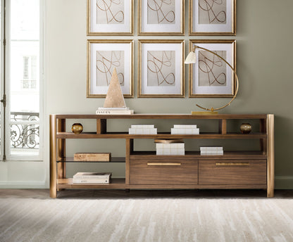 Eleana - Entertainment Console - Medium Wood / Gold