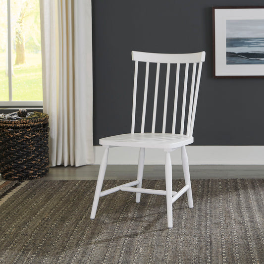 Palmetto Heights - Spindle Back Side Chair - Shell White & Driftwood