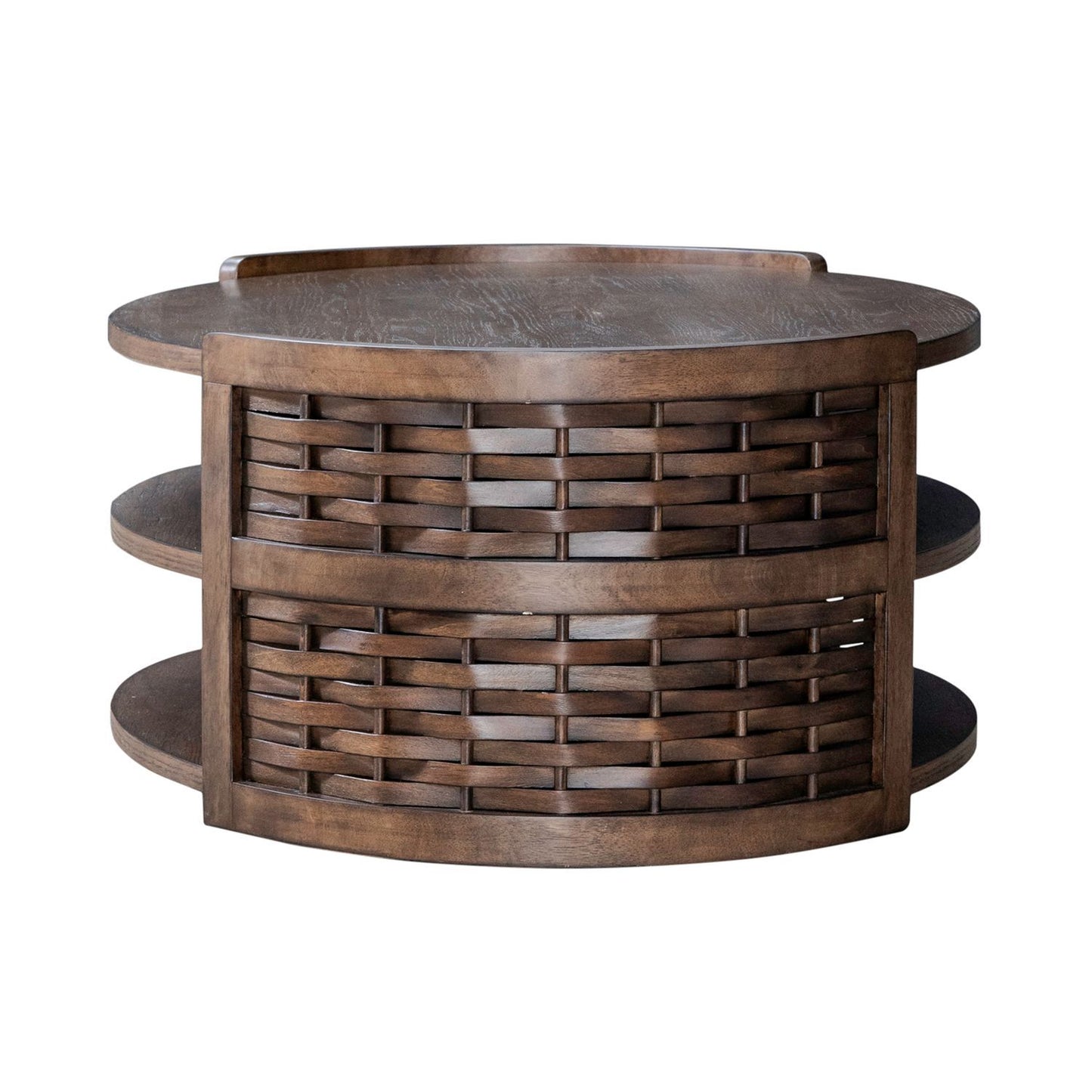 Warren Park - Oval Cocktail Table - Coffee Brown