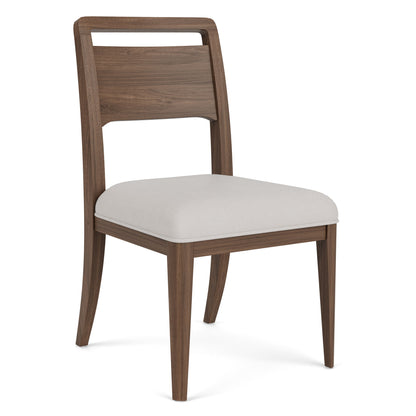 Delia - Wood Back Side Chair (Set of 2) - Nouveau Walnut / Beige