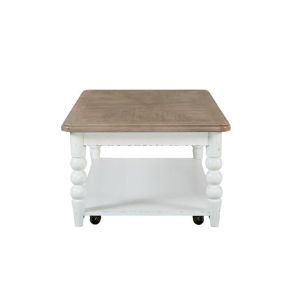 Turnberry Park - Rectangular Cocktail Table - Washed White