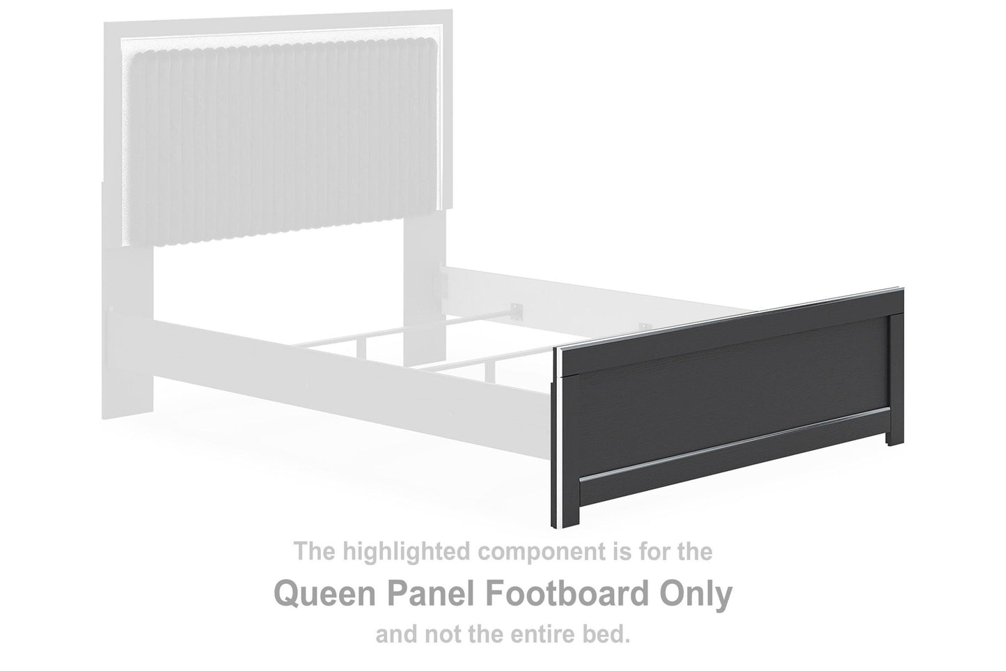 Zuraleus - Queen Panel Footboard - Black