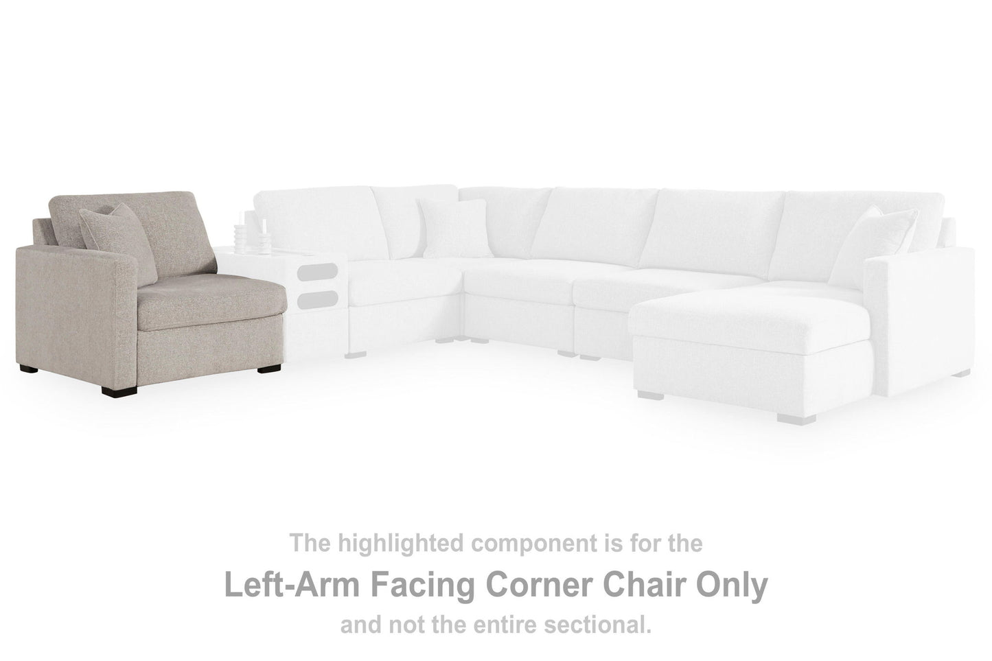 ModMax Luxe - LAF Corner Chair - Flint