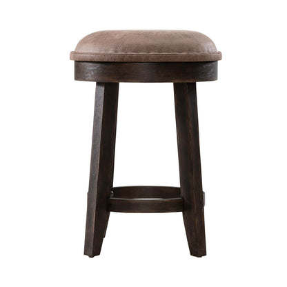 Paradise Valley - Upholstered Console Stool - Saddle Brown