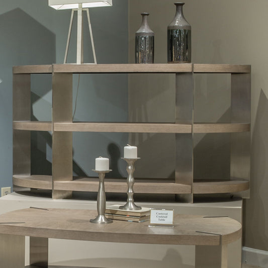 Harlow - Sofa Table - Sandstone & Satin Nickel