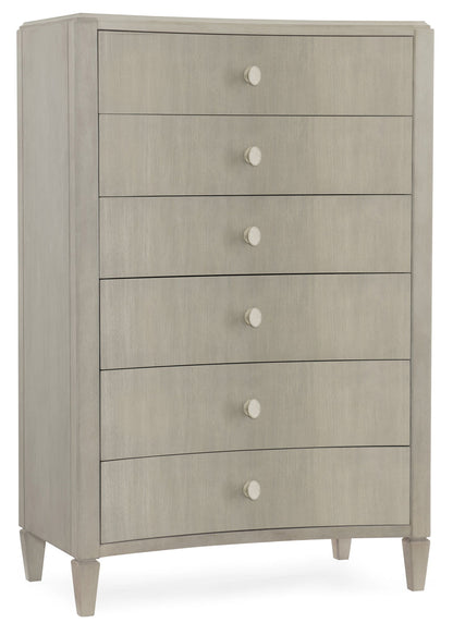 Elixir - 6-Drawer Drawer Chest - Pearl Silver