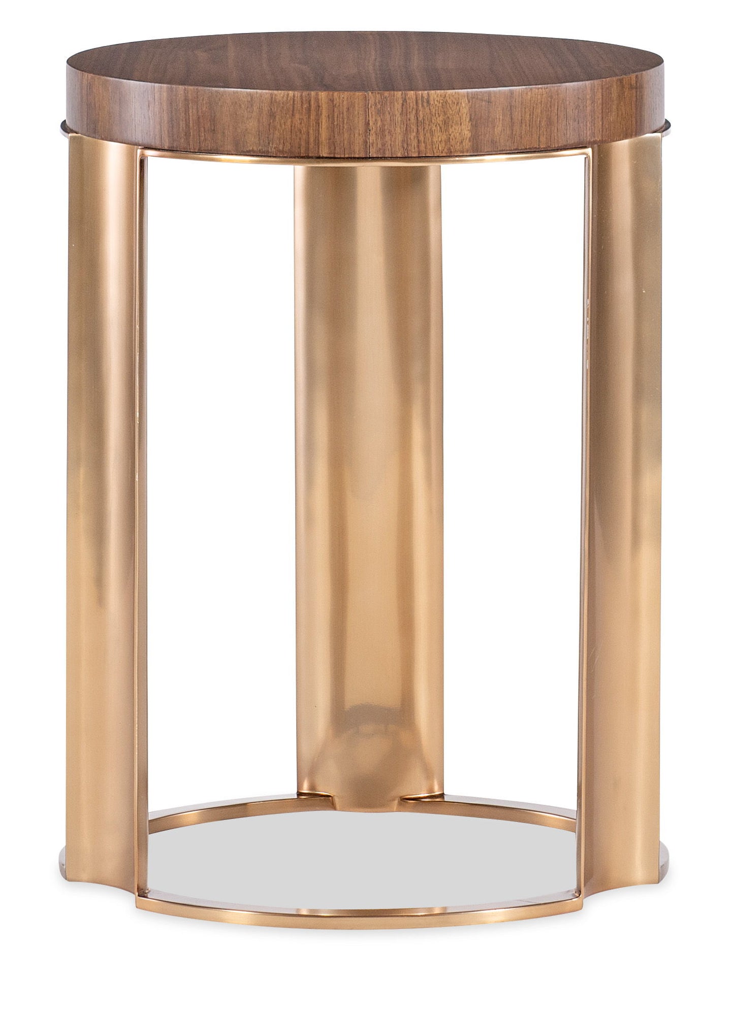 Eleana - Accent Table - Medium Wood / Gold