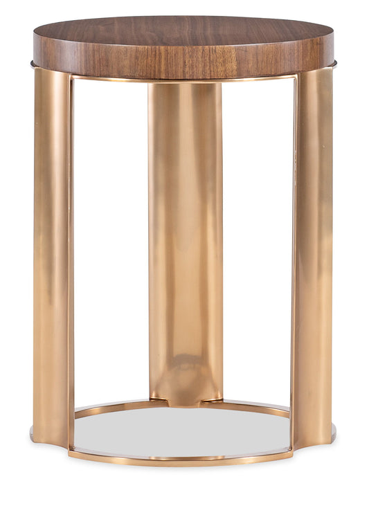 Eleana - Accent Table - Medium Wood / Gold