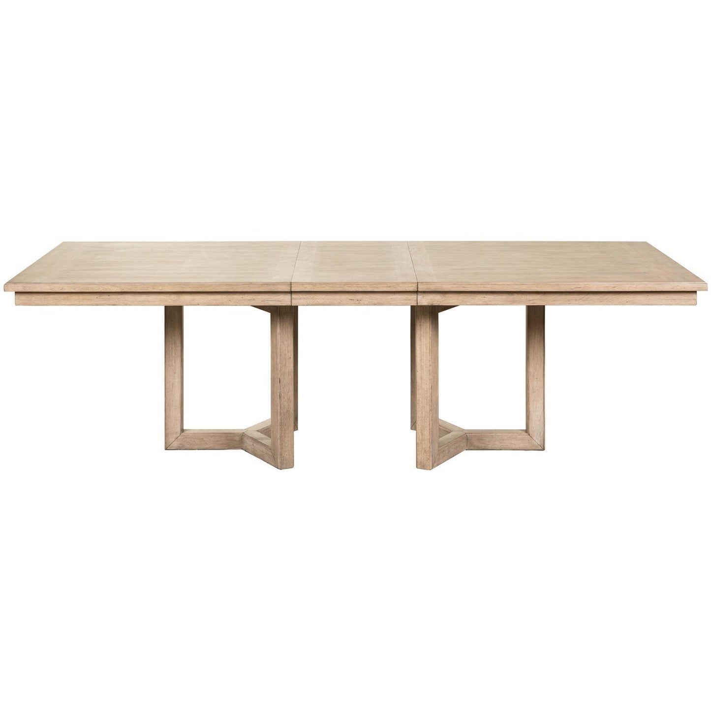 Proximity Place - Double Pedestal Table - Barley Buff
